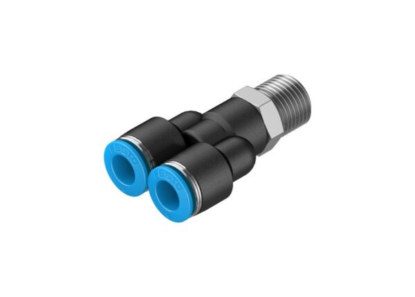 QSY-1/4-8 Y-образное соединение с цанговым зажимом и резьбой