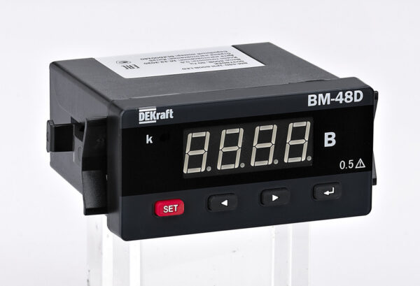 Вольтметр цифровой 96x48мм однофазный, вход 600В, LED-дисплей ВМ-48D