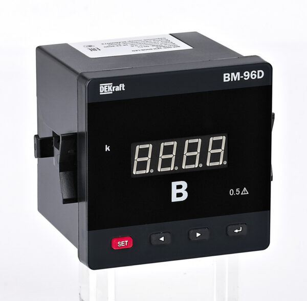 Вольтметр цифровой 96x96мм трехфазный, вход 600В, выход DO, LED-дисплей ВМ-96D