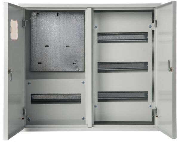 Корп. мет. учет нав 2-двер 520х585х160, 3-фазн, 48 мод, IP31, ЩРУН-3/48 DEKraft