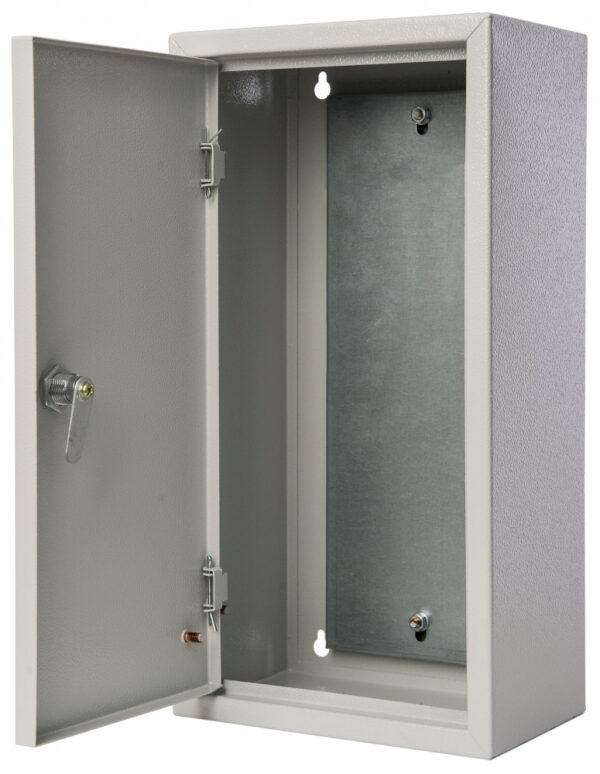 Корпус мет. нав. с монт. панелью, 410х210х140, IP31, ЩМП-01 DEKraft